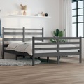 vidaXL Massivholzbett Kiefer 140x200 cm Grau