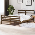 vidaXL Massivholzbett Honigbraun Kiefer 150x200 cm 5FT King Size