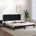 vidaXL Massivholzbett Schwarz Kiefer 160x200 cm