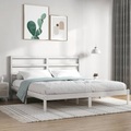 vidaXL Massivholzbett Weiß 180x200 cm 6FT Super King