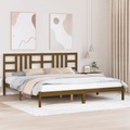 vidaXL Massivholzbett Honigbraun 200x200 cm
