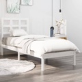 vidaXL Massivholzbett Weiß 75x190 cm 2FT6 Small Single