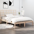 vidaXL Massivholzbett 120x190 cm 4FT Small Double