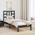 vidaXL Massivholzbett Schwarz 75x190 cm 2FT6 Small Single