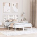 vidaXL Massivholzbett Weiß 120x190 cm 4FT Small Double