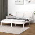 vidaXL Massivholzbett Weiß 150x200 cm 5FT King Size