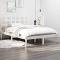 vidaXL Massivholzbett Weiß 150x200 cm 5FT King Size