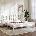 vidaXL Massivholzbett Weiß 180x200 cm 6FT Super King