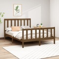 vidaXL Massivholzbett Honigbraun Kiefer 150x200 cm 5FT King Size