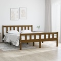 vidaXL Massivholzbett Honigbraun 120x190 cm 4FT Small Double