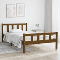 vidaXL Massivholzbett Honigbraun 100x200 cm