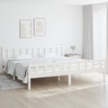 vidaXL Massivholzbett Weiß 180x200 cm 6FT Super King