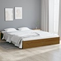 vidaXL Massivholzbett Honigbraun 135x190 cm 4FT6 Double