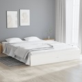 vidaXL Massivholzbett Weiß 140x190 cm
