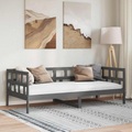 vidaXL Tagesbett Grau Massivholz Kiefer 90x190 cm