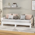 vidaXL Ausziehbares Tagesbett Weiß Massivholz Kiefer 2x(90x200) cm