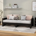 vidaXL Ausziehbares Tagesbett Schwarz Massivholz Kiefer 2x(90x200) cm