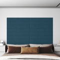 vidaXL Wandpaneele 12 Stk. Blau 90x15 cm Samt 1,62 m²
