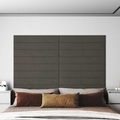 vidaXL Wandpaneele 12 Stk. Dunkelgrau 90x15 cm Samt 1,62 m²