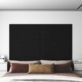 vidaXL Wandpaneele 12 Stk. Schwarz 90x15 cm Samt 1,62 m²