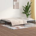 vidaXL Tagesbett Ausziehbar Grau 2x(90x200) cm Massivholz Kiefer