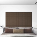 vidaXL Wandpaneele 12 Stk. Braun 30x15 cm Stoff 0,54 m²