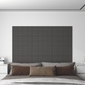 vidaXL Wandpaneele 12 Stk. Dunkelgrau 60x30 cm Stoff 2,16 m²