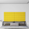 vidaXL Wandpaneele 12 Stk. Gelb 90x15 cm Stoff 1,62 m²
