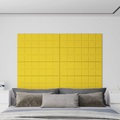 vidaXL Wandpaneele 12 Stk. Gelb 90x30 cm Stoff 3,24 m²