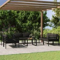 vidaXL, vidaXL 7-tlg. Garten-Lounge-Set mit Kissen Aluminium Anthrazit