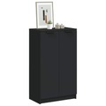 vidaXL Schuhschrank Schwarz 59x35x100 cm Holzwerkstoff