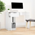 vidaXL, vidaXL Schreibtisch Hochglanz-Weiß 100x50x75 cm Holzwerkstoff