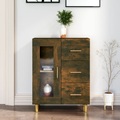 vidaXL Sideboard Räuchereiche 69,5x34x90 cm Holzwerkstoff