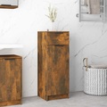 vidaXL Badezimmerschrank Räuchereiche 32x34x90 cm Holzwerkstoff