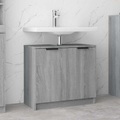 vidaXL Badezimmerschrank Grau Sonoma 64,5x33,5x59 cm Holzwerkstoff
