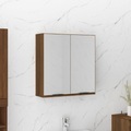 vidaXL Bad-Spiegelschrank Braun Eichen-Optik 64x20x67 cm