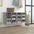 vidaXL Schuhregale 2 Stk. Grau Sonoma 52,5x30x50 cm
