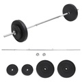 vidaXL, vidaXL Langhantel mit Gewichten Set 30 kg
