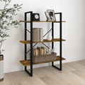 vidaXL Bücherregal Räuchereiche 80x30x105 cm Holzwerkstoff