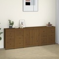 vidaXL Sideboard Honigbraun 230x35x80 cm Massivholz Kiefer