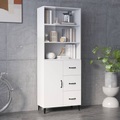 vidaXL Highboard Hochglanz-Weiß Holzwerkstoff