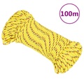 vidaXL Bootsseil Gelb 4 mm 100 m Polypropylen