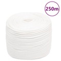 vidaXL Bootsseil Weiß 8 mm 250 m Polypropylen