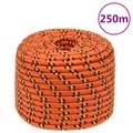 vidaXL Bootsseil Orange 12 mm 250 m Polypropylen