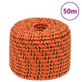 vidaXL Bootsseil Orange 14 mm 50 m Polypropylen