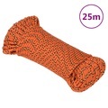 vidaXL Bootsseil Orange 4 mm 25 m Polypropylen