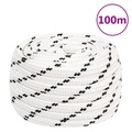 vidaXL, vidaXL Arbeitsseil Weiß 16 mm 100 m Polyester