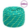 vidaXL Bootsseil Grün 20 mm 100 m Polypropylen