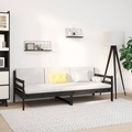 vidaXL Tagesbett Schwarz 90x190 cm Massivholz Kiefer