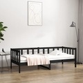 vidaXL Tagesbett Schwarz 80x200 cm Massivholz Kiefer